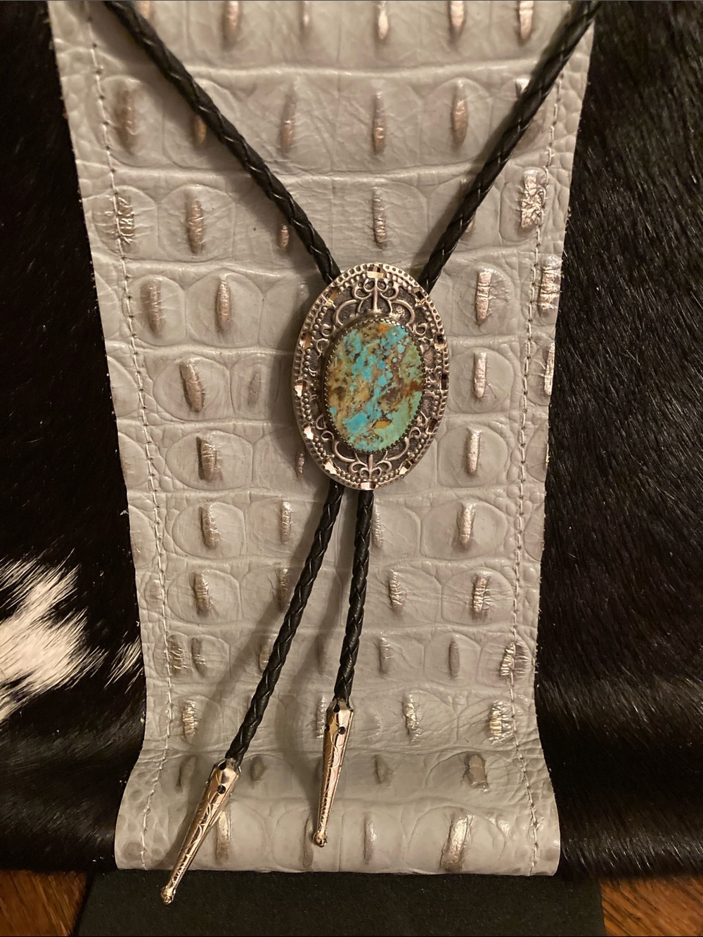 Dancing Cactus Designs OOAK Oakley Fringe Bag w/Authentic Turquoise Bolo NWOT - Picture 3 of 10